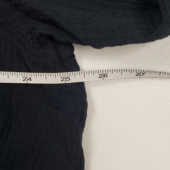 Andie Swim The Corvo Button-Up Cover-Up Shirt Women's XXL Black Cotton Gauze NWT - Picture 6 of 16